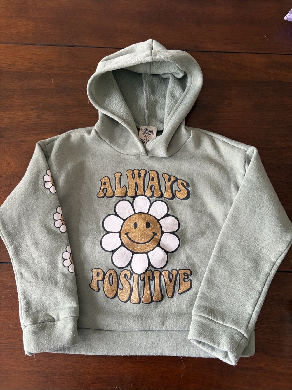 Kids 'Always Positive' Daisy Hoodie and Sweatpants Set